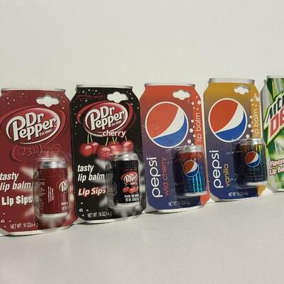 7 Soda Flavored Lip Balm Pepsi Dr Pepper  -Item# 428