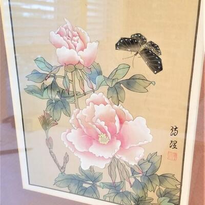 Lot #15  Three Asian Style Prints - Floral Motifs