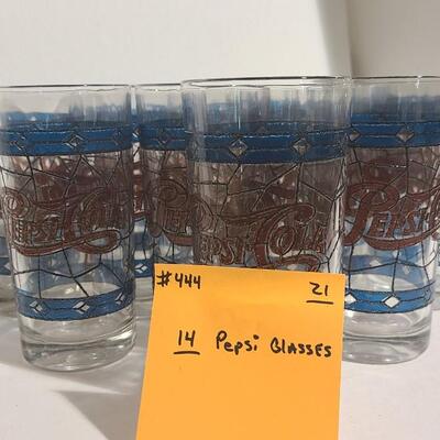 14 Pepsi Cola Glasses -Item# 444