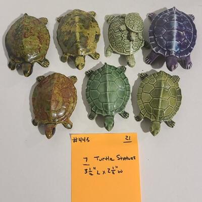 Lot of 7 Turtle Figurines -Item# 445