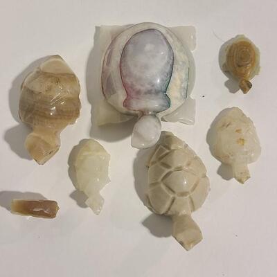 Mini Turtle Figurines - marble type -Item# 447 