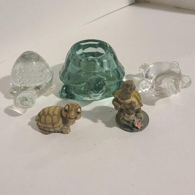 Turtle Figurines and Candle Holder -Item# 454