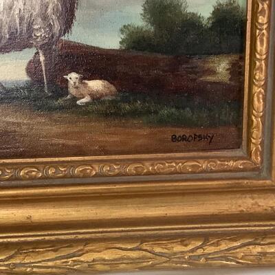 B1058 Signed Framed Borofsky Oil Painting On Canvas