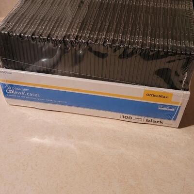 Lot 144: New Black CD Jewel Cases (100 Total)