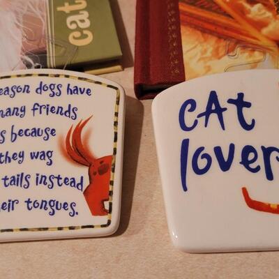 Lot 177: New Hallmark Cat Magnets + Books 