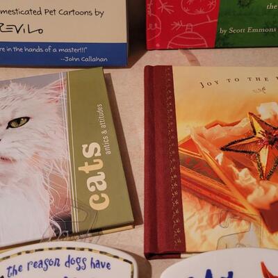 Lot 177: New Hallmark Cat Magnets + Books 