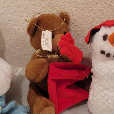 Lot 188: Christmas Plushies - 2 with Gloves for Gift