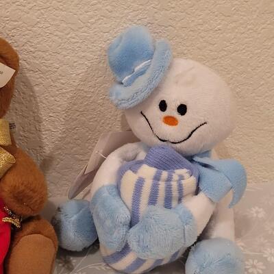 Lot 188: Christmas Plushies - 2 with Gloves for Gift