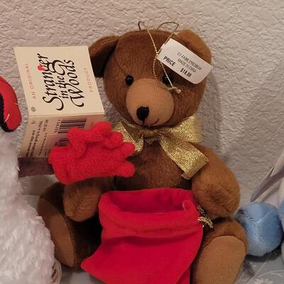 Lot 188: Christmas Plushies - 2 with Gloves for Gift