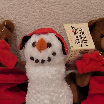 Lot 188: Christmas Plushies - 2 with Gloves for Gift