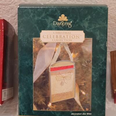 Lot 189: Christmas Small Plates, Ornaments and Tree Box