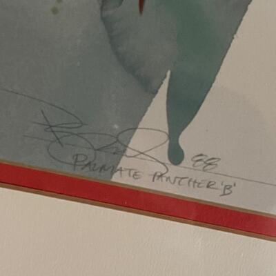 K1276 Set of 3 Signed and Numbered Abstract Wall Art 