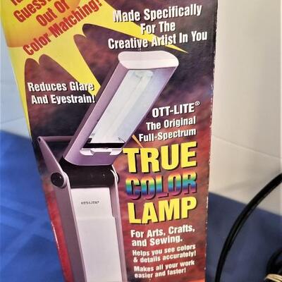 Lot #42  Ott Lite True Color Lamp in Box - great for crafting, sewing, etc