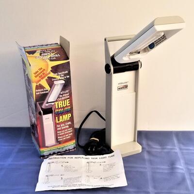 Lot #42  Ott Lite True Color Lamp in Box - great for crafting, sewing, etc