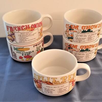 Lot #43  Lot of 5 Vintage Soup Bowls