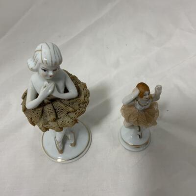 [15] VINTAGE | 1950s | Ballerina Figures with Lace Tutus | Made in Japan