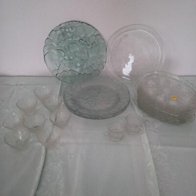 Lot of Clear Glass Dishes