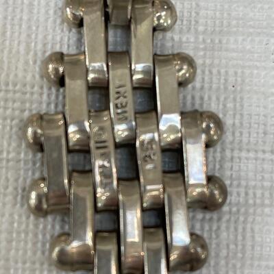 Lot 262 - Sterling Silver Necklace, Earrings, Bracelet and Silver Colored Cross