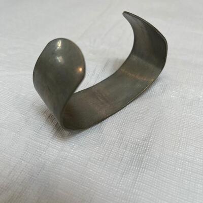 Lot 265 - Pewter Cuff Bracelet & Costume Jewelry