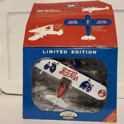 Limited Edition Pepsi Biplane Bank -Item# 471