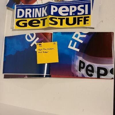 Pepsi Pins, Stickers, and Poster -Item# 506