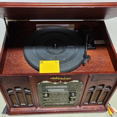 Turntable Stereo in Wooden like Case  -Item# 511