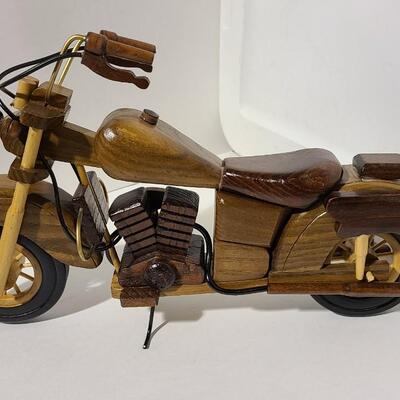 Wooden Motorcycle Statue -Item# 520