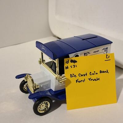 Die-cast Coin Bank Ford Truck -Item# 531