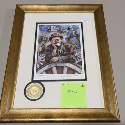 Framed Clown Print with Matting -Item# 557