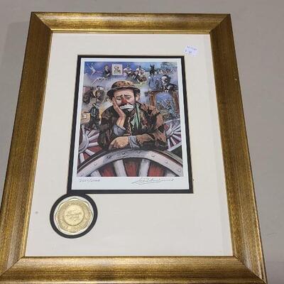 Framed Clown Print with Matting -Item# 557