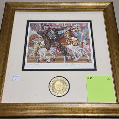 Framed Clown print with Matting - Item# 558