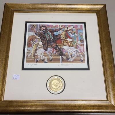 Framed Clown print with Matting - Item# 558