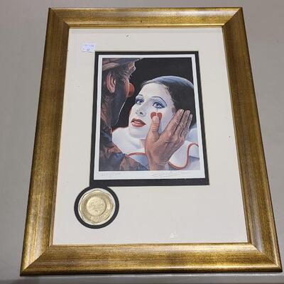 Framed Clown Print with Matting -Item# 561
