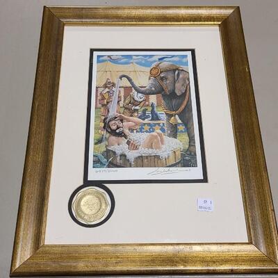 Framed Clown Print with Matting -Item# 563