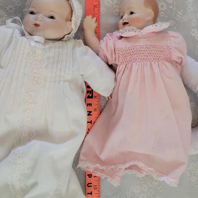 Lot 296: Handpainted China Dolls (one is missing a finger)