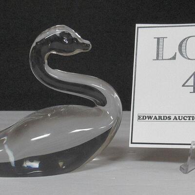 Vintage Duncan Glass Swan Figurine