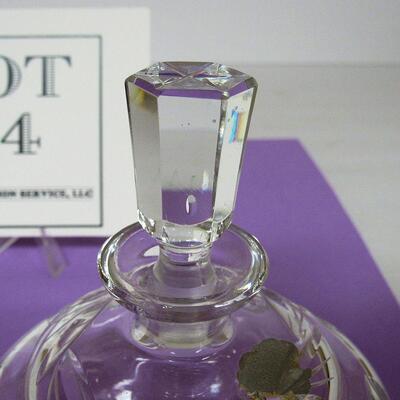 Vintage Pressed Glass Perfume Bottle Matching Stopper