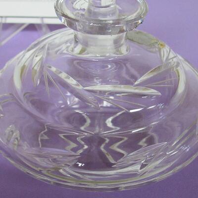 Vintage Pressed Glass Perfume Bottle Matching Stopper