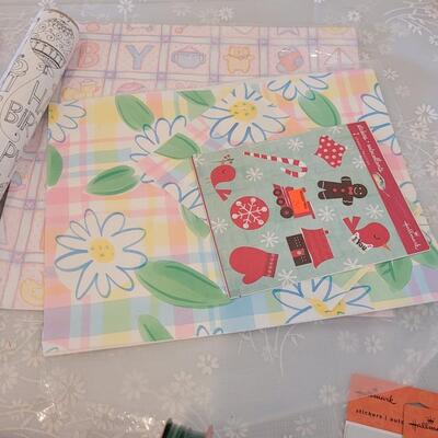 Lot 327: Wrapping Paper, Tissue Paper and Trimmings 