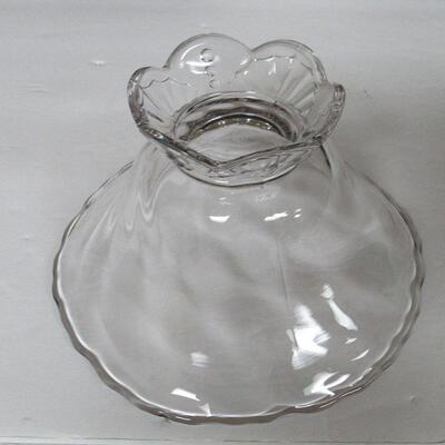 Vintage Heisey Glass Lot #2 Waverly Mayo Bowl, Empress 3 Part Relish Dish With Modified Pineapple Cut Pattern