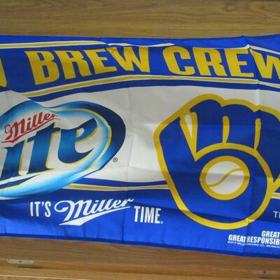 Milwaukee Brewers Miller Lite Yard Flag Large 27