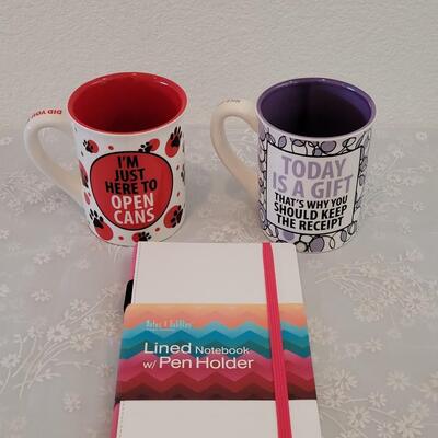 Lot 338: (2) Coffee Cups and Journal 