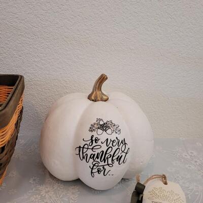 Lot 345: Count Your Blessings Pumpkin and Fall Basket 