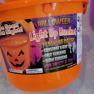 Lot 356: Light Up Halloween Buckets 