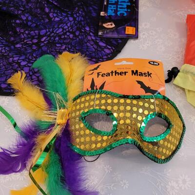Lot 369: Halloween Treat Bowl, Bags, Witch Hat and Mask