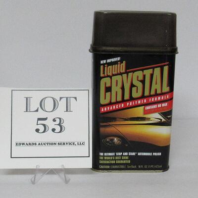 Vintage Can Liquid Crystal Advanced Polymer Formula Car Polish Full.   Read description for more details. 