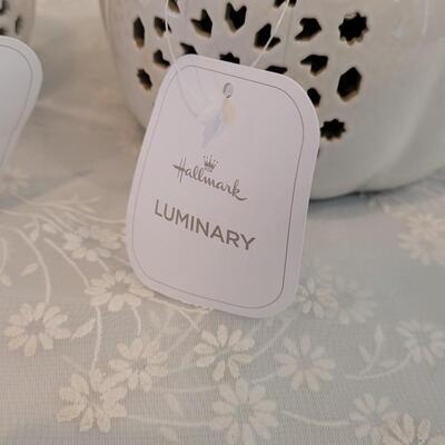 Lot 372: (2) Luminary Ceramic Pumpkins