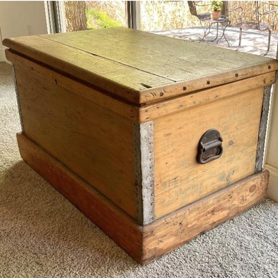 Antique pine carpenter's tool chest