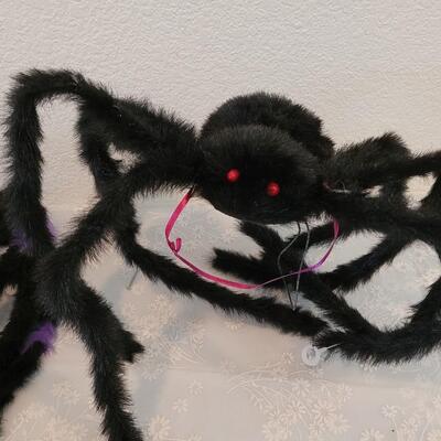 Lot 380: (2) Extra Large Spider Halloween Decorations 