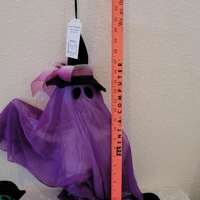 Lot 390: Animated Witch Ghost Decorations 